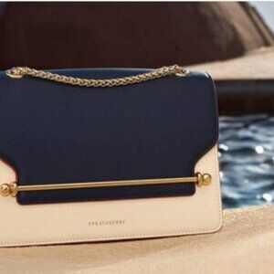 Strathberry Navy and Cream Women's Bag